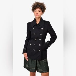Burberry Wool-Cashmere Peacoat – Size 4